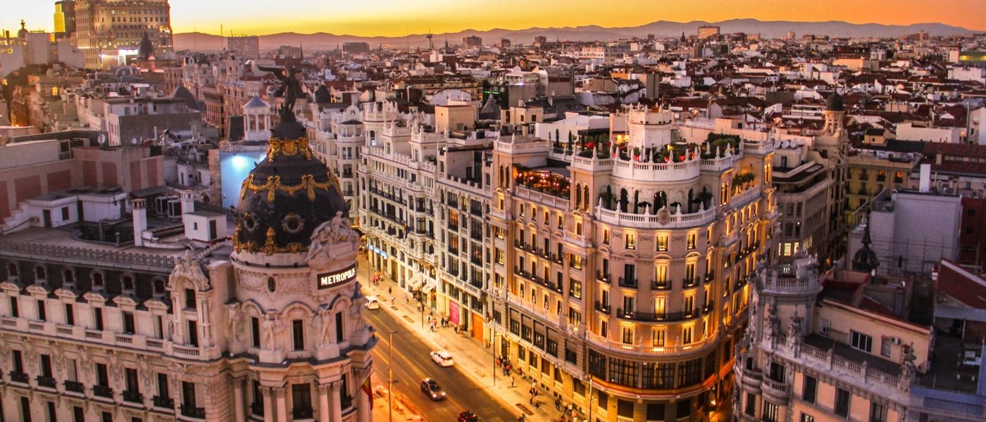 Madrid at sunset